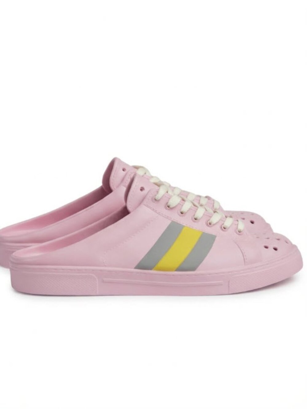 NEW IN BOX Women's Gucci Ace Rubber Lace-Up Mules Size 36/6